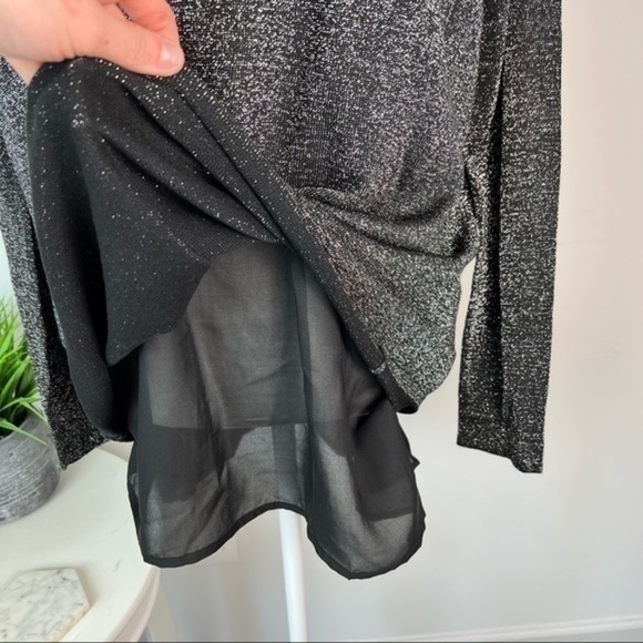 Long Tall Sally Metallic and Georgette Sweater size XS - Picture 3 of 10